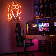series muscle men led neon sign