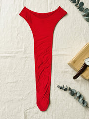 red halter neck bodysuit hot open back halter neck fun