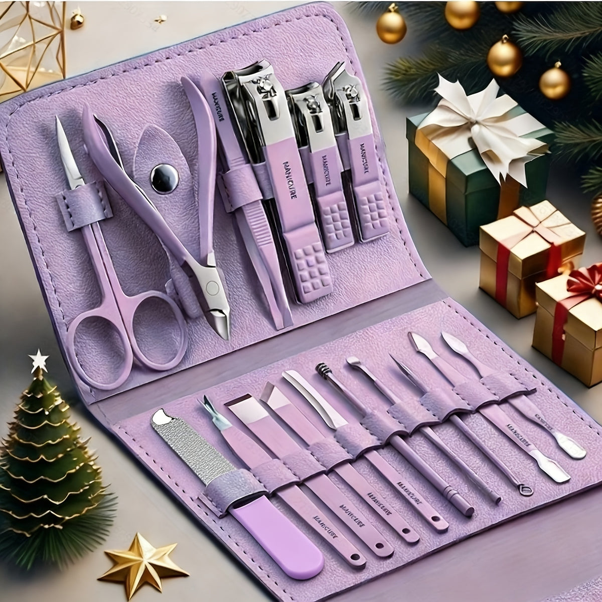 1 set 16 premium stainless steel nail clippers