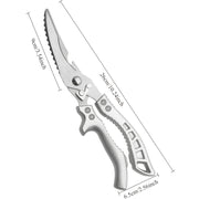 multi purpose carbon steel kitchen scissors ergonomic grip