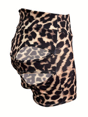 summer leopard high waisted shorts cutouts hips