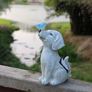 outdoor lamp dog sculpture resin