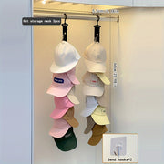 stainless steel hat rack 8 clips holds 16 baseball caps