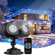 snowflake projector light rotating effect decoration