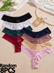 random 8pcs womens lace soft breathable