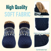 1 pair sherpa mens comfortable shoes warm non slip