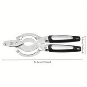 jar opener bottle opener black plastic handle ergonomic lid