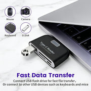 portable otg card reader writer suitable type plug