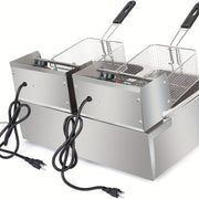 stainless steel 2 baskets lids