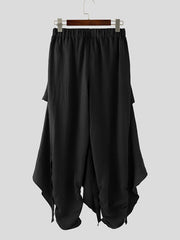 men two piece trousers high waist lace solid