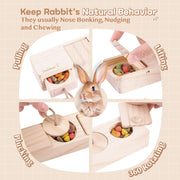 interactive wooden rabbit toys n treats