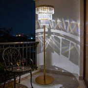 solar outdoor floor lamp 4ft crystal waterproof