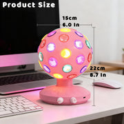 pink spinning disco ball ambient lighting 360 rotary speed