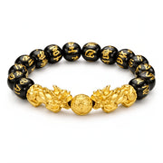 shui obsidian double pixiu bracelet