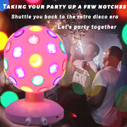 pink spinning disco ball ambient lighting 360 rotary speed