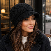 womens brim scarf beanie autumn winter casual warm beret
