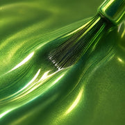 metallic mirror chrome green nail polish burnt high