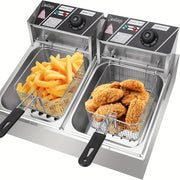 stainless steel 2 baskets lids