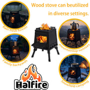 portable wood burning camp stove heavy duty outdoor campfire