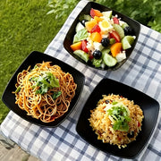 set 4 plastic salad bowls perfect family everyday