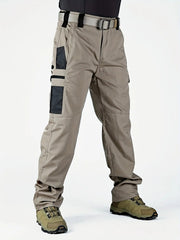 mens cargo pants multi functional pockets zipper closures
