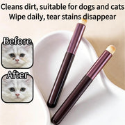 pet deep care kit tear stain brush double