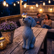 outdoor lamp dog sculpture resin