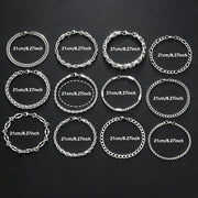 random 6pcs mens 304 304 stainless steel hip hop chunky