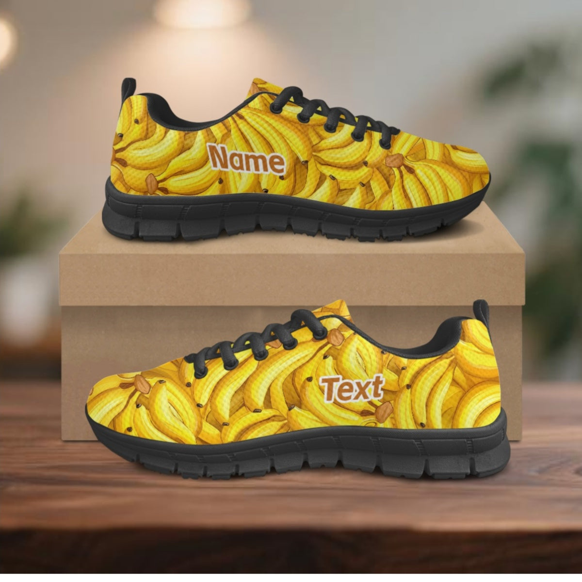 personalized name custom banana shoes training