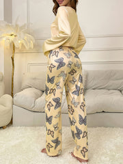 womens casual themed pajama set