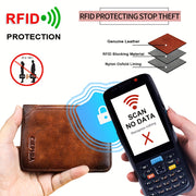 rfid leather wallet fathers day gifts men rfid blocking