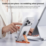 foldable mini keychain phone stand spring hook portable