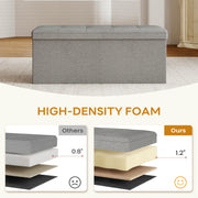leather linen storage bench padded storage