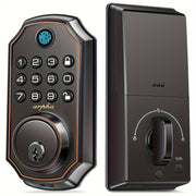 keyless smart door lock fingerprint handle door