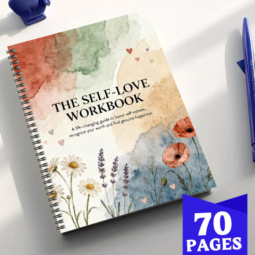 watercolor heart cover self care workbook 70