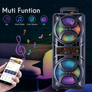 portable large speaker subwoofer microphone suitable karaoke