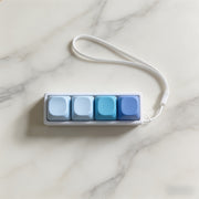 gradient four button keychain lanyard fun fingertip