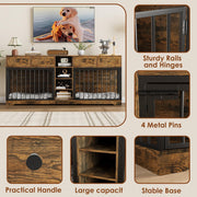 large heavy duty dual crate dog kennel furniture suitable 2