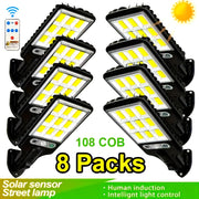 solar powered street light 8 6 4 2pcs sensor