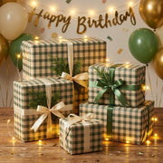 1 roll green wrapping paper roll rustic