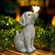 outdoor lamp dog sculpture resin
