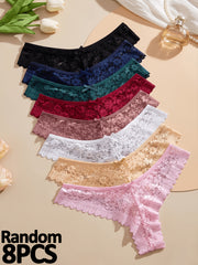 random 8pcs womens lace soft breathable