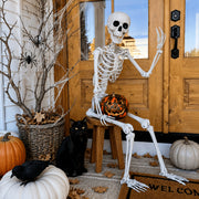 realistic outdoor wall mounted skeleton statue