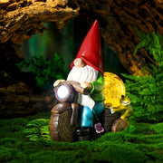 outdoor garden gnome statue light outdoor garden