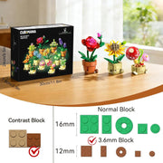 flowers plants mini building set 1697pcs botanical