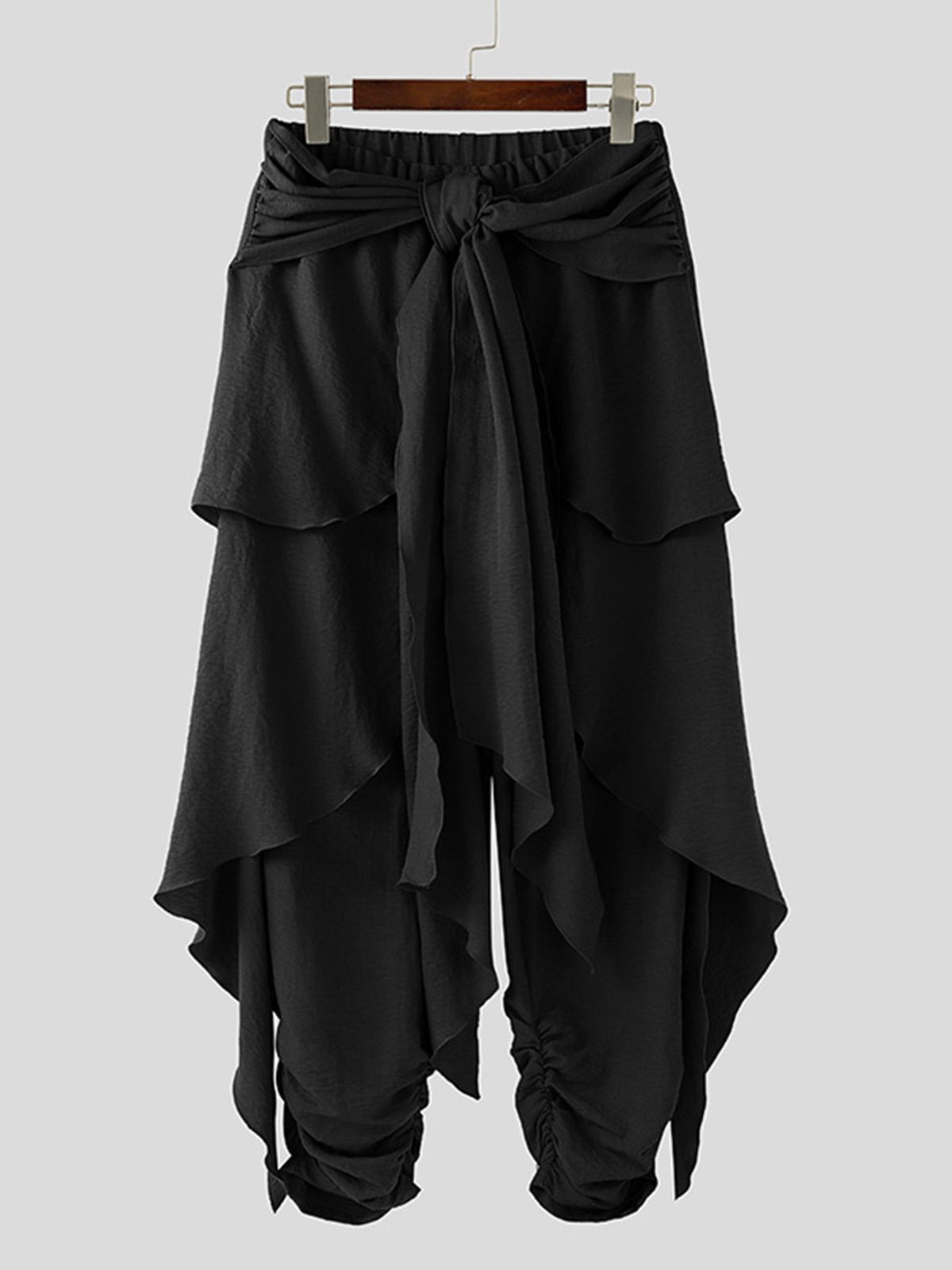men two piece trousers high waist lace solid