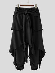 men two piece trousers high waist lace solid