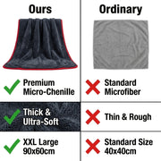 xxl extra large microfiber car drying towel twist loop