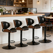 set 2 4 6 swivel bar stools footrest features