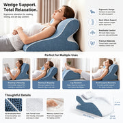 memory foam bed wedge pillow multi purpose